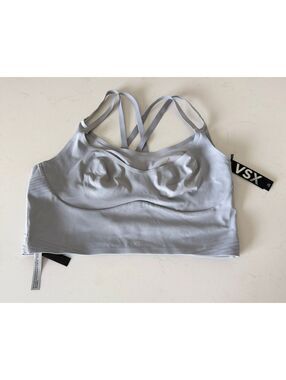 VS VSX Elevate Refined Contours Longline Sterling Sports Bra Size Large